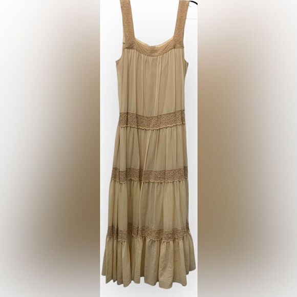 BCBGMAXAZRIA VICTORYIA Lace Inset Cotton Dress - Picture 1 of 3